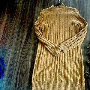 madewell brown sweater dress